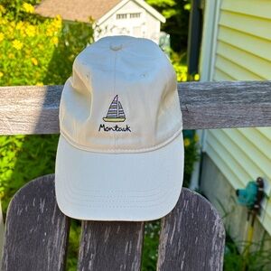 Frasier Sterling Cream Montauk Sailboat Embroidered adjustable baseball hat